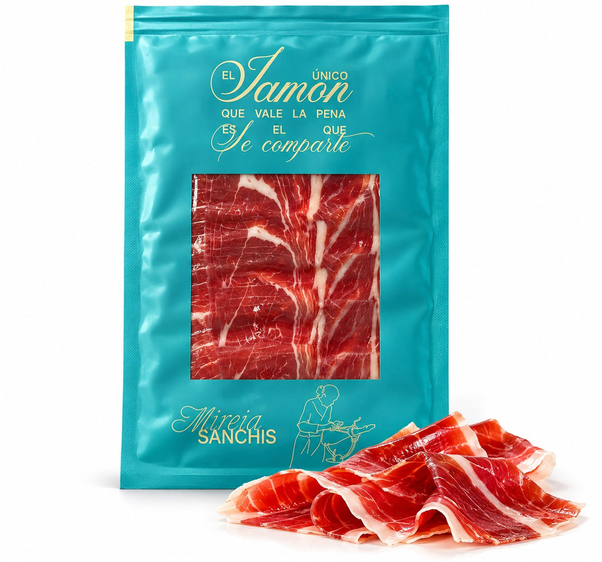 Sobre de jamón cortado a mano