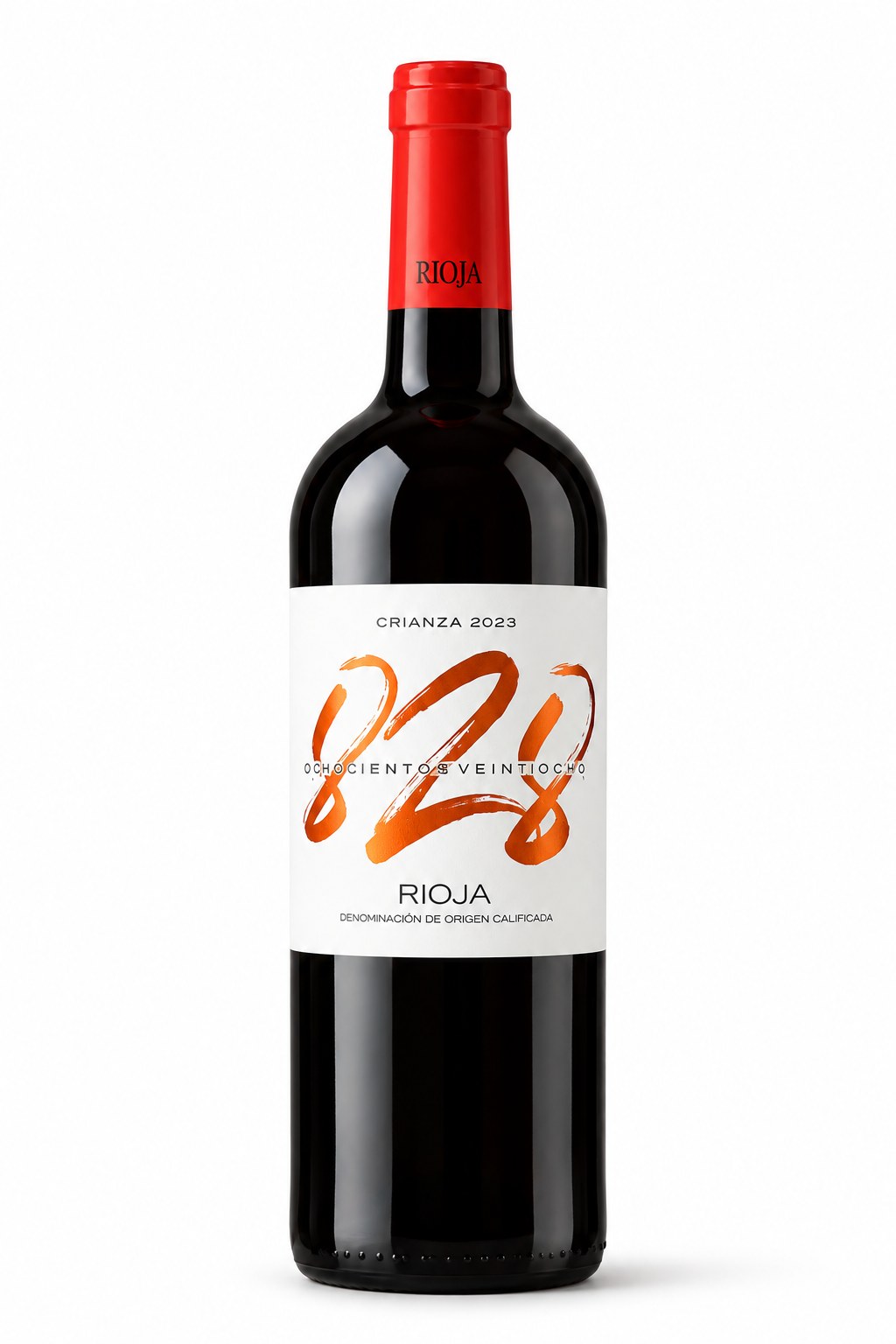 Botella de vino tinto 828 de Rioja