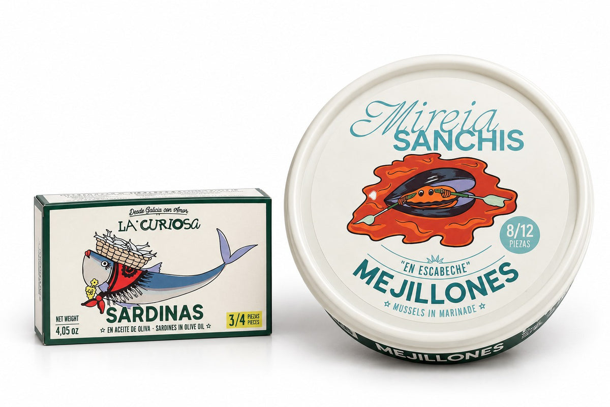Sardinas La Curiosa y mejillones en escabeche Mireia Sanchis